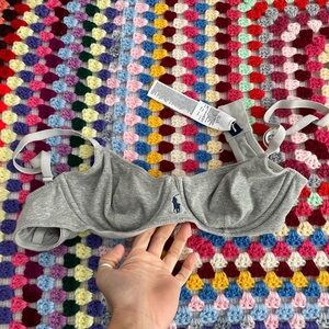 Polo Ralph Lauren grey ribbed bra